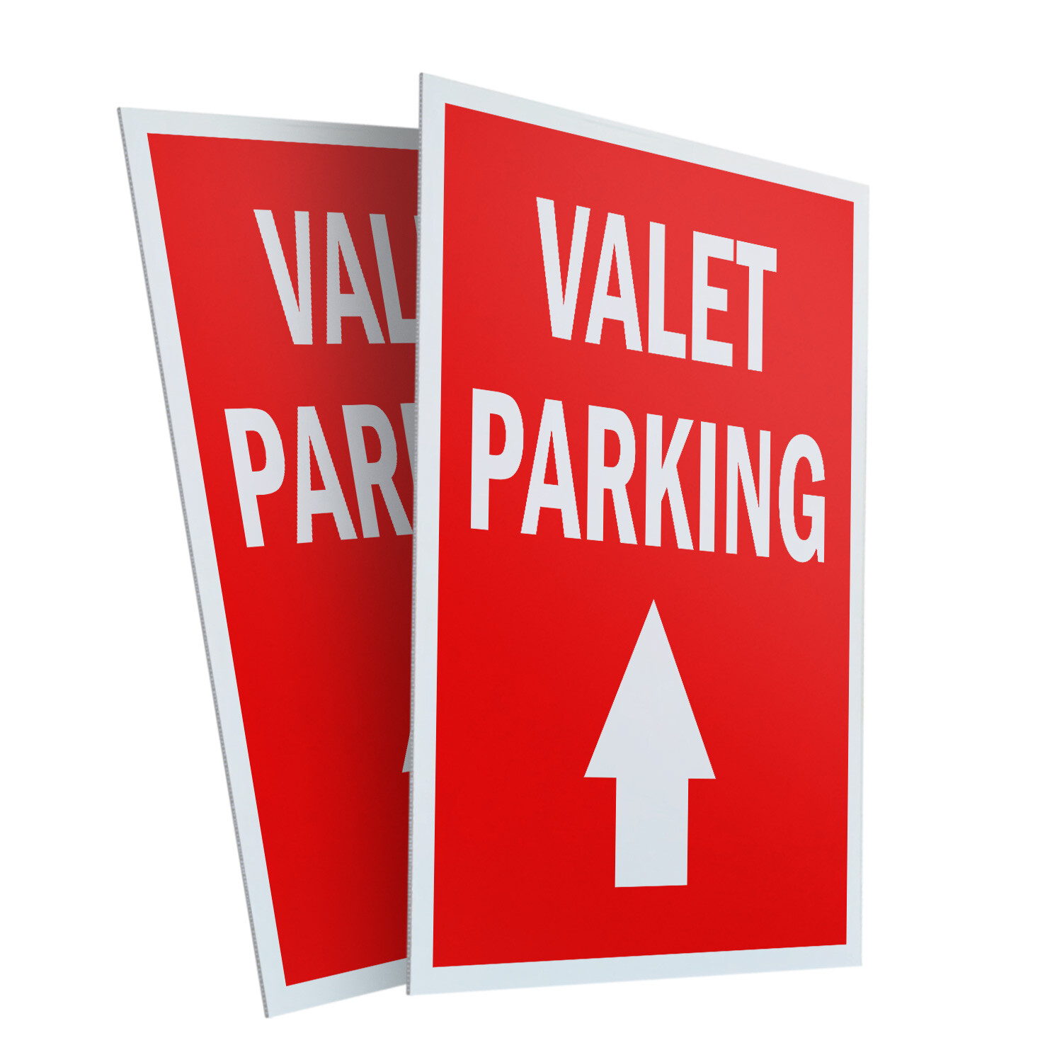 A-frame Sidewalk Valet Parking With Up Arrow 24&Prime; x 36&Prime; Double Sided A-Frame Side