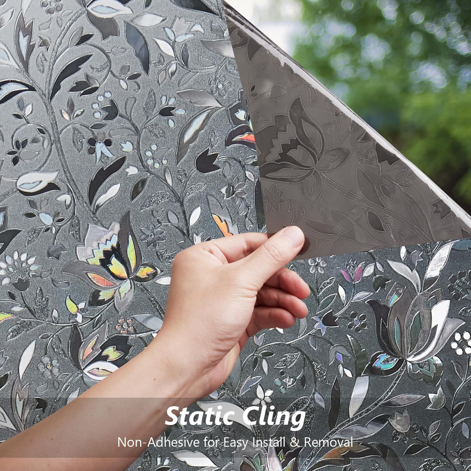 Kromapolis Window Film, Window Privacy Film Frosted, Vinyl Glass Covering, St…