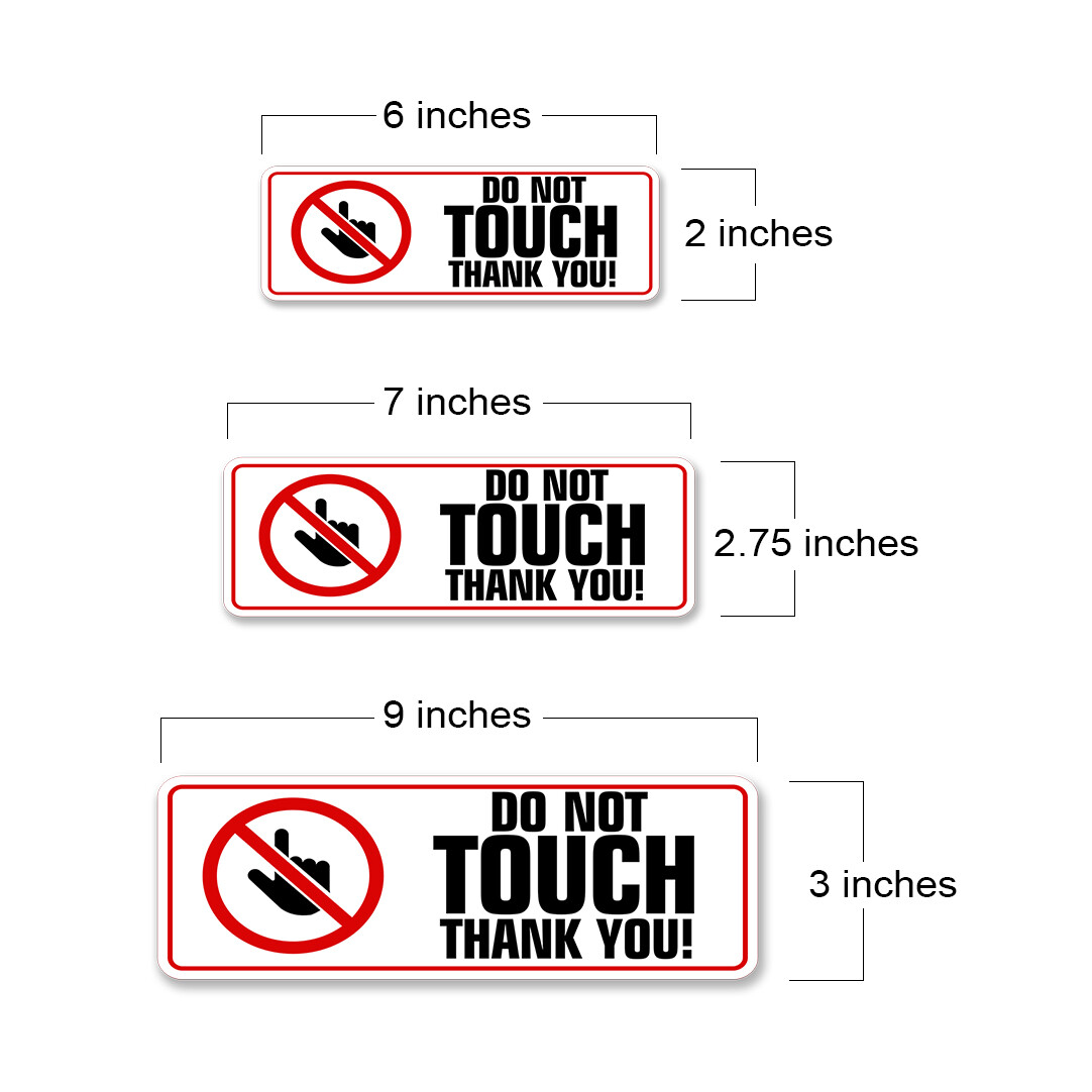 Standard Plus Do Not Touch Thank You Wall or Door Sign | Office Public Signage