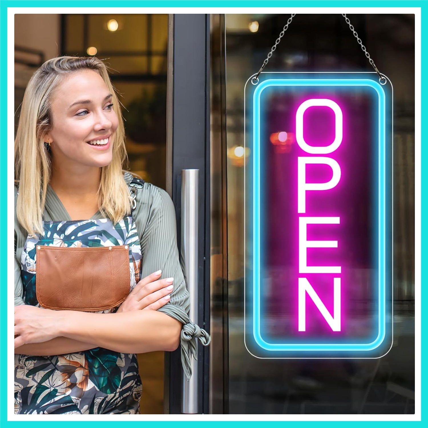 Neon Open Sign 16 »x9 », Super Bright LED Open Signs for Business, Adjustable…