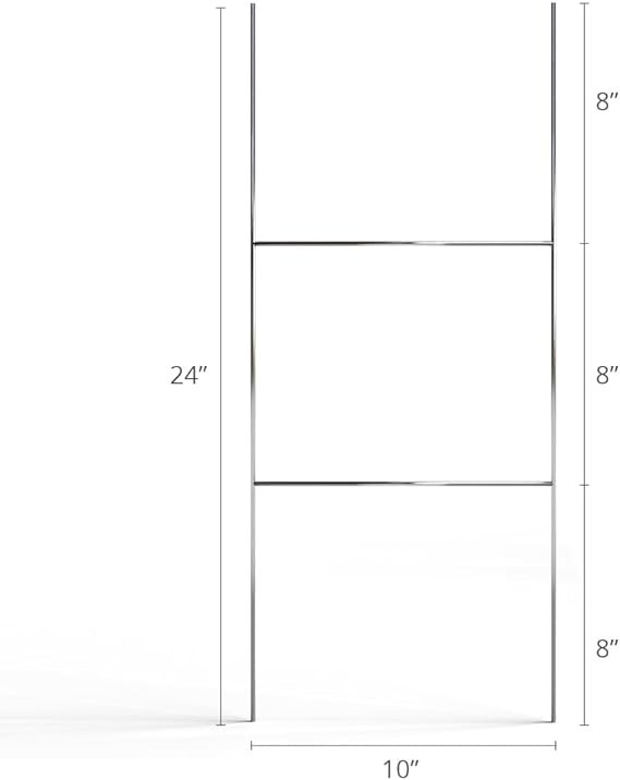 50-Pack 10&Prime;x24&Prime; H-Frame Yard Sign Stakes – Heavy-Duty 9-Gauge Galvanized Steel S