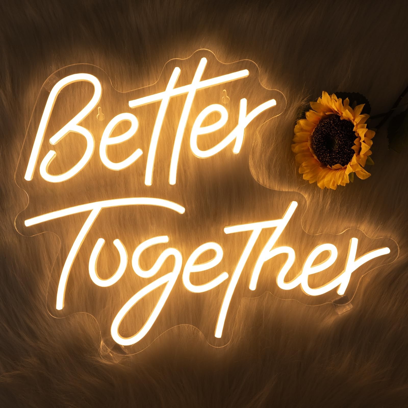Looklight Better Together Neon Sign,Neon Light for Wall Decor,Wedding Neon Si…