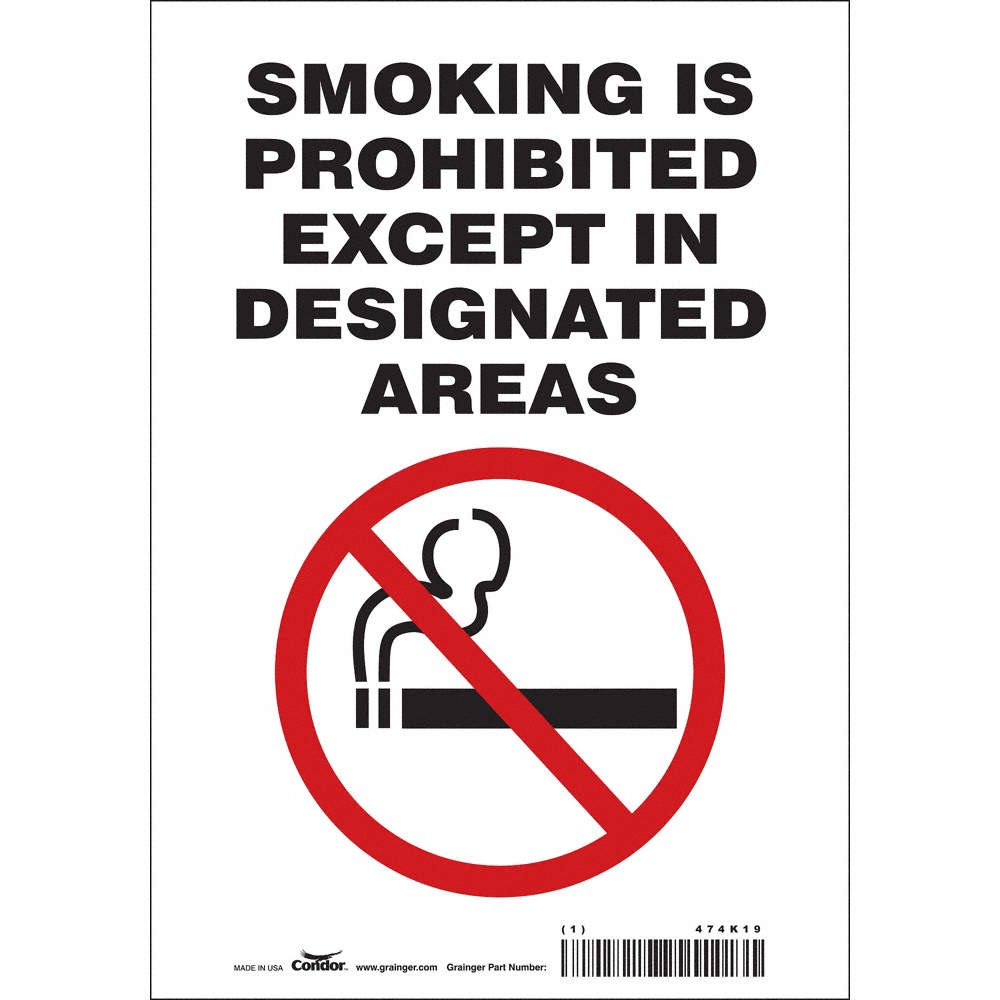 CONDOR 474K19 Safety Sign,10 inx7 in,Vinyl 474K19