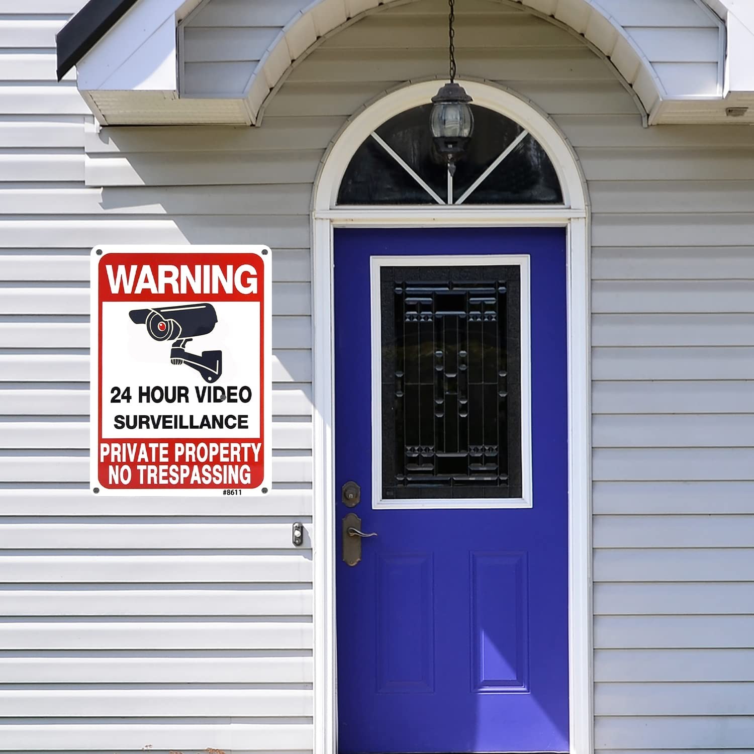 4-Pack No Trespassing Signs Private Property, 10×7 Inch Heavy Duty Rust-Free Alu
