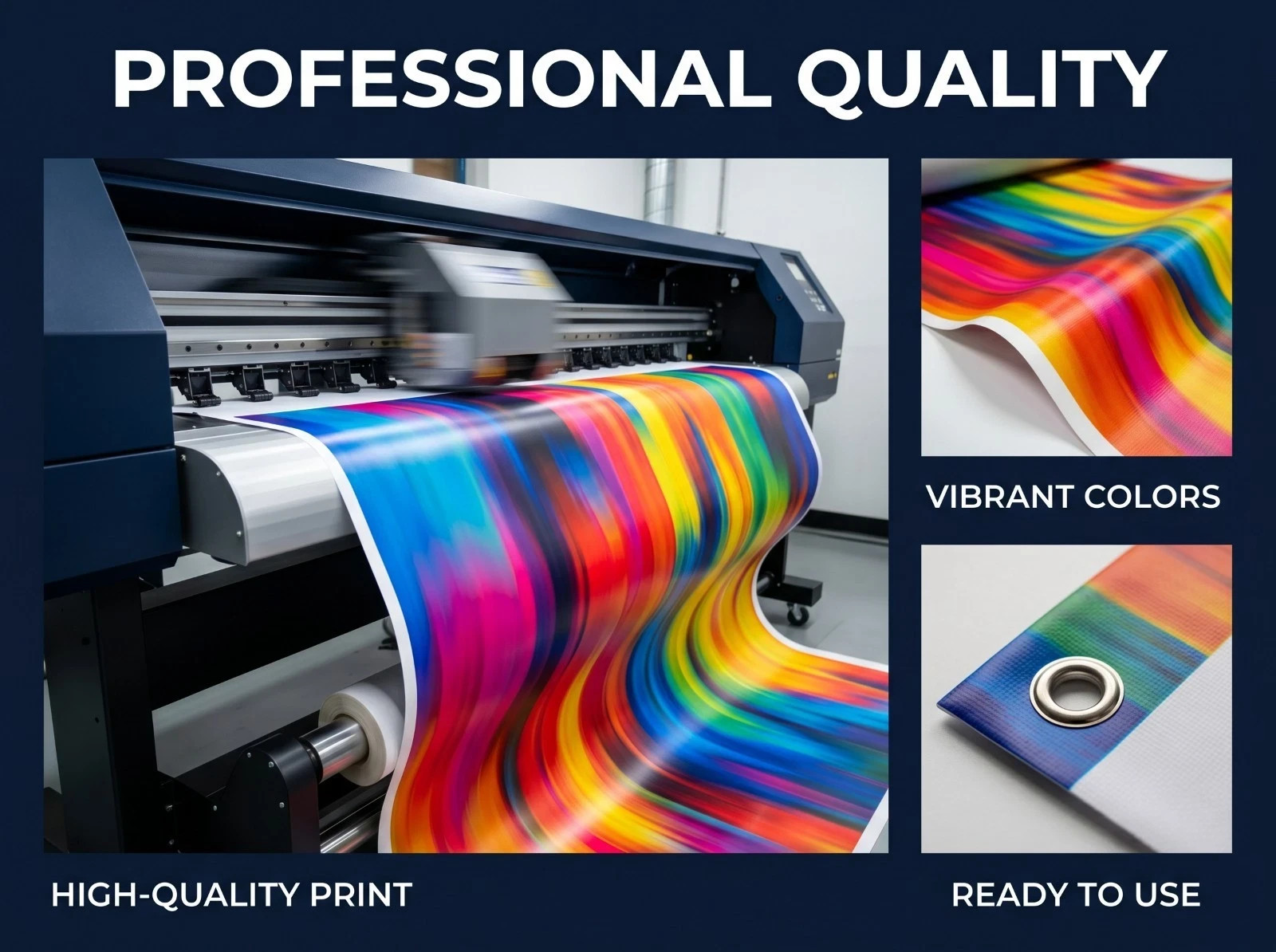 Custom Vinyl Banner Waterproof UV Resistant 13oz Heavy Duty Outdoor Made In USA