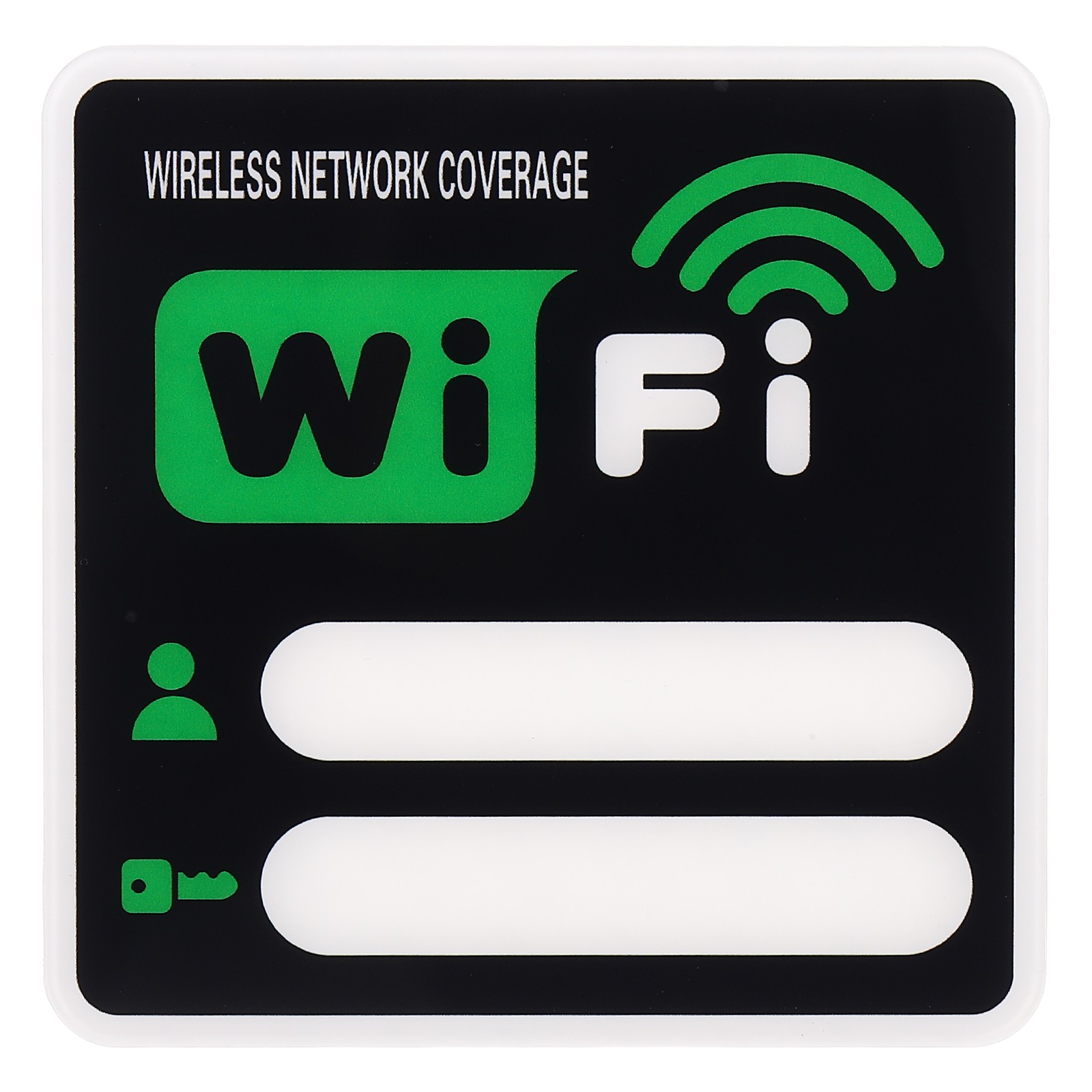 8&Prime; x 8&Prime; Wifi Password Sign, 1 Pcs Acrylic WiFi Sign Self Adhesive, Green