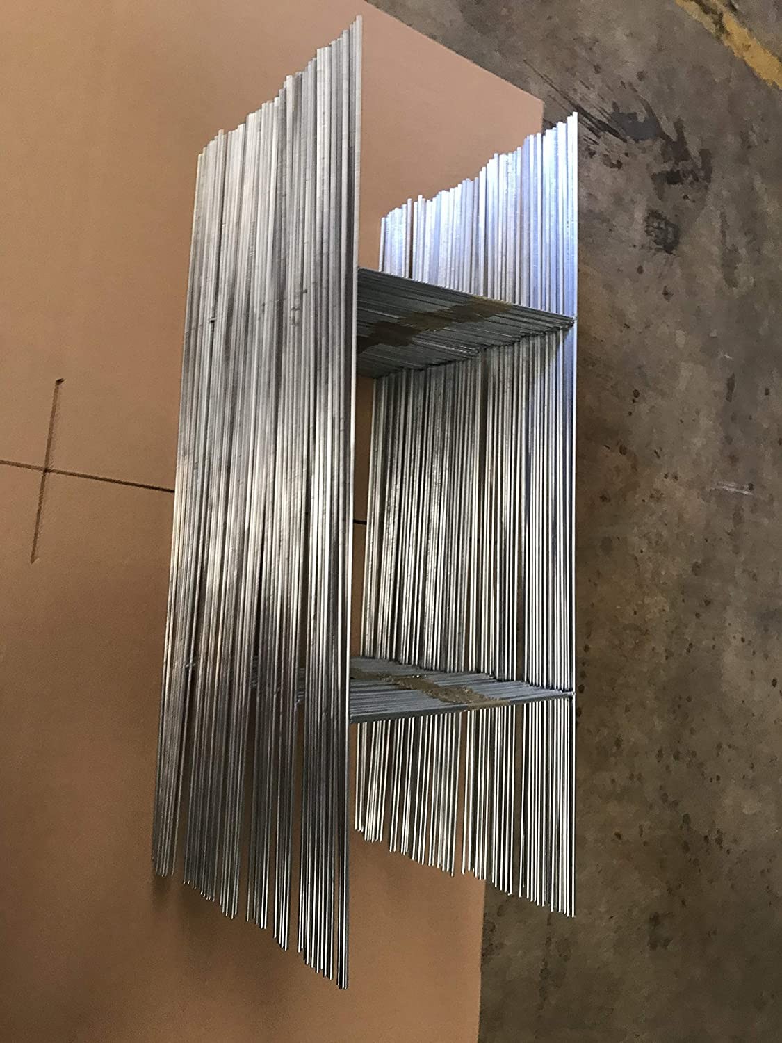 50 Pack of 10×24 Inch Wire Step Stakes Holder Yard Sign Metal Corrugated Stands