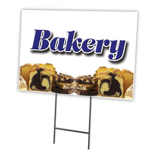 Bakery Yard Sign & Stake outdoor plastic coroplast window