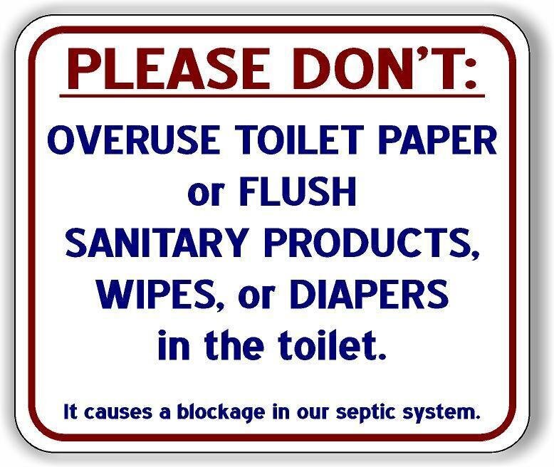 Please Don&rsquo;t Overuse Toilet Paper Flush Sanitary Product Aluminum Composite Sign