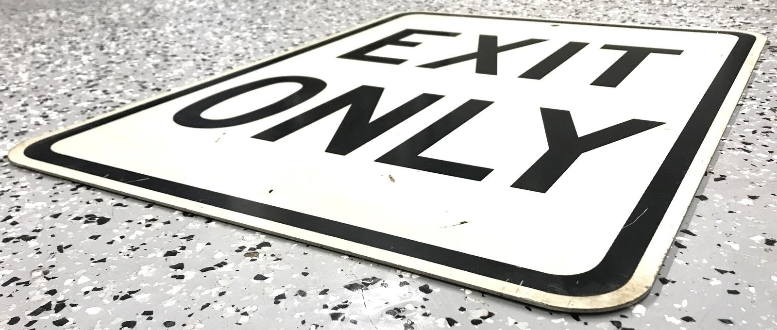 Unbranded Exit Only Aluminum Sign 24&Prime; x 18&Prime; x 2&Prime; [Lot Of 2] USED