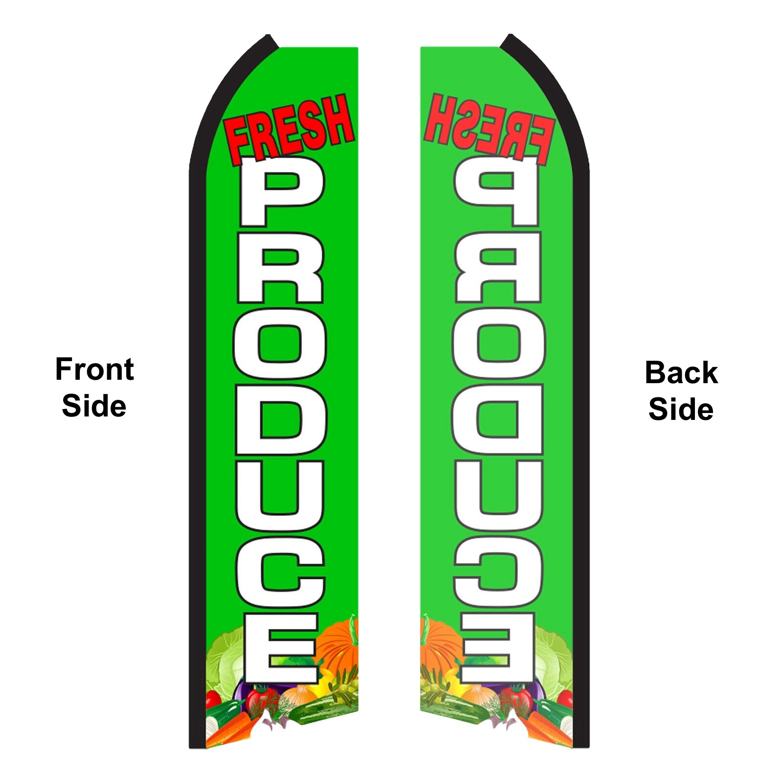 Fresh Produce, Open, Entrance – 3 Pack of Swooper Feather Flag Kits