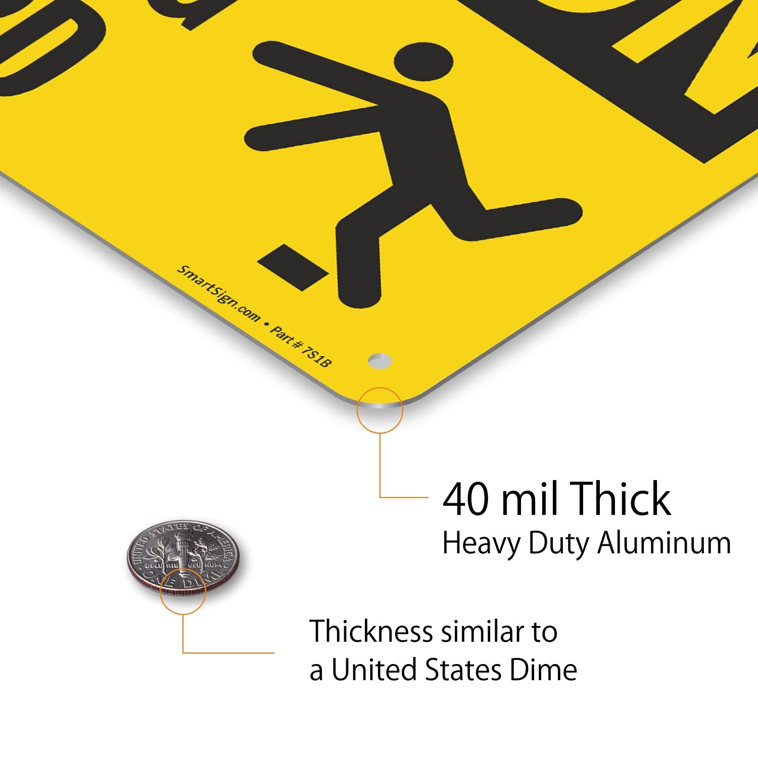 Caution Tripping Hazard Sign 7×10 Inch Aluminum Black On Yellow Safety