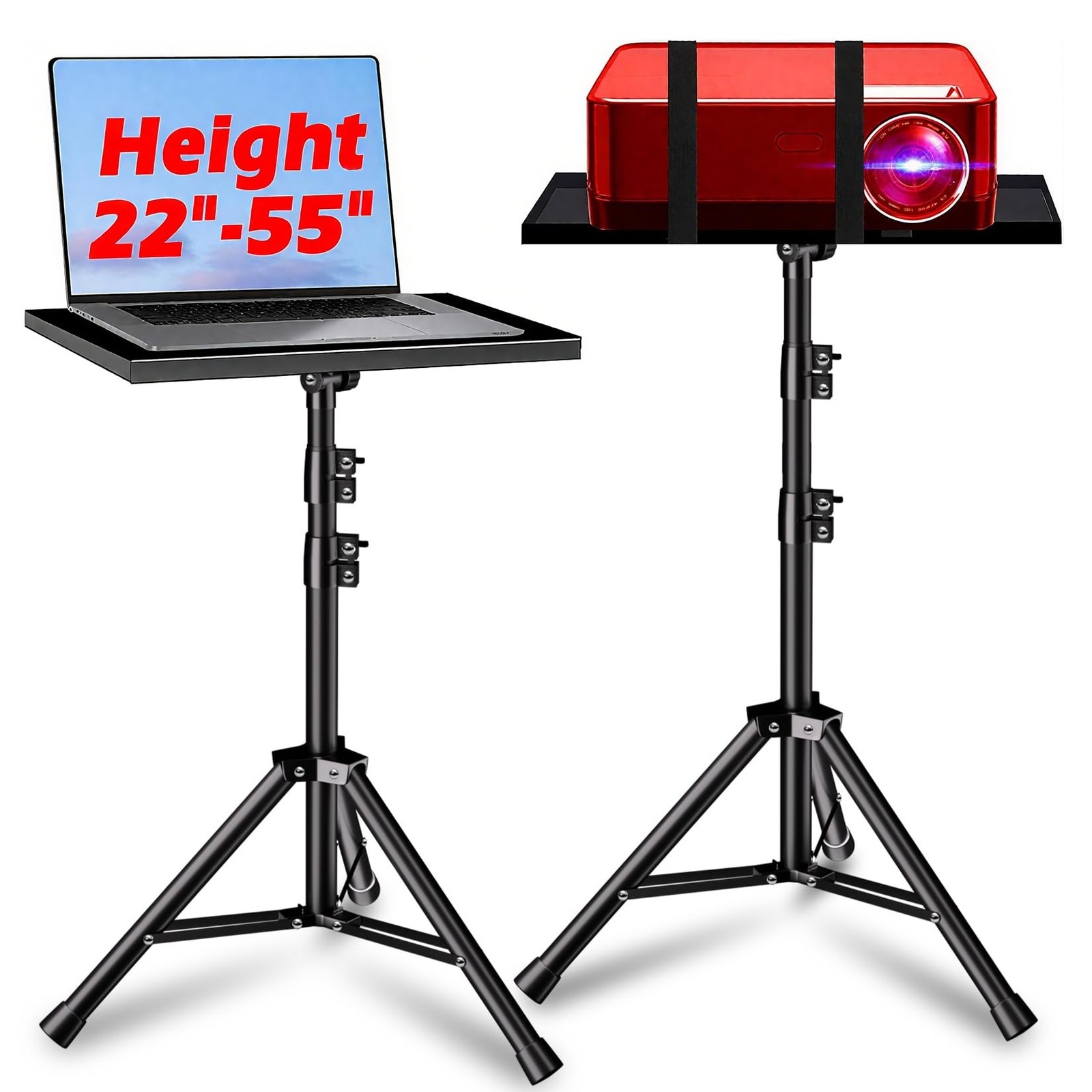 Projector Stand, 33LB Load Bearing & 22-55&Prime; Height Adjustable, for Projector/…