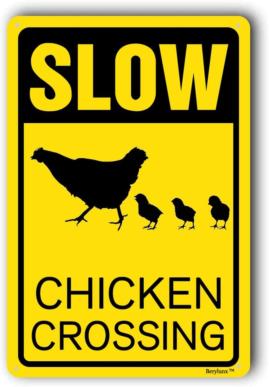 Chicken Crossing Signs,Neighborhood Road Sign,Please Slow Down Sign,Funny Yar…