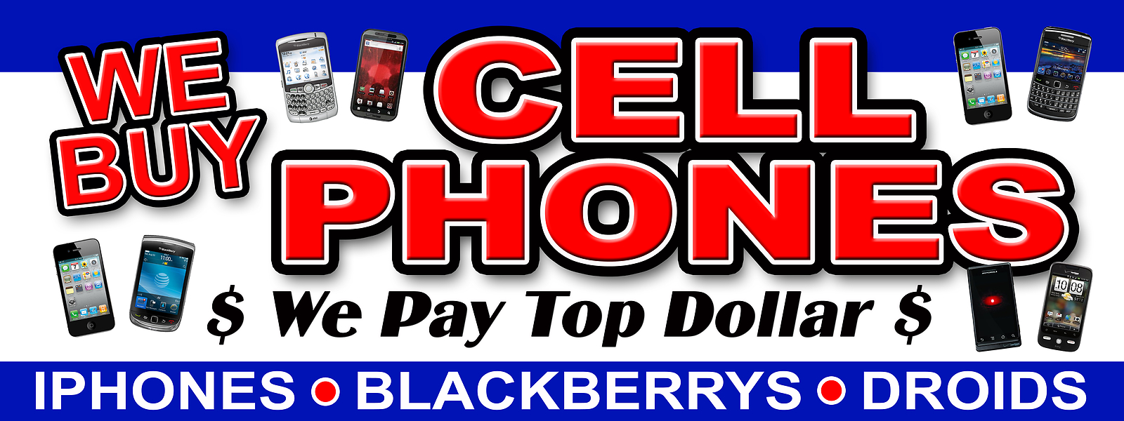 WE BUY AND SELL USED PHONES DECAL sticker cellphones iphone lg samsung