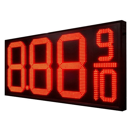 4 PIECES 12&Prime;LED GAS STATION SIGN Electronic Fuel PRICE SIGNS with control system