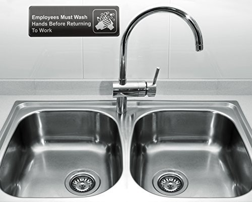 Employees Must Wash Hands Before Returning to Work Sign Pack of 2 9×3 Inches