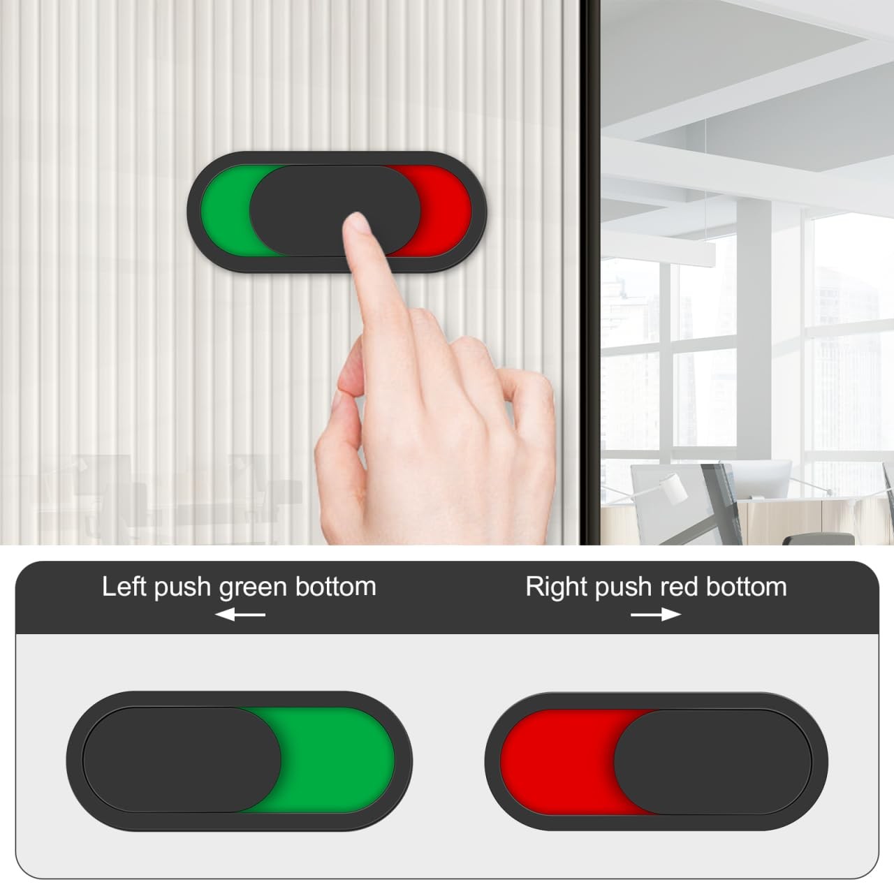 8 PCS 1.55×0.62×0.5 Inch Vacant Occupied Sliding Privacy Sign Door Indicator