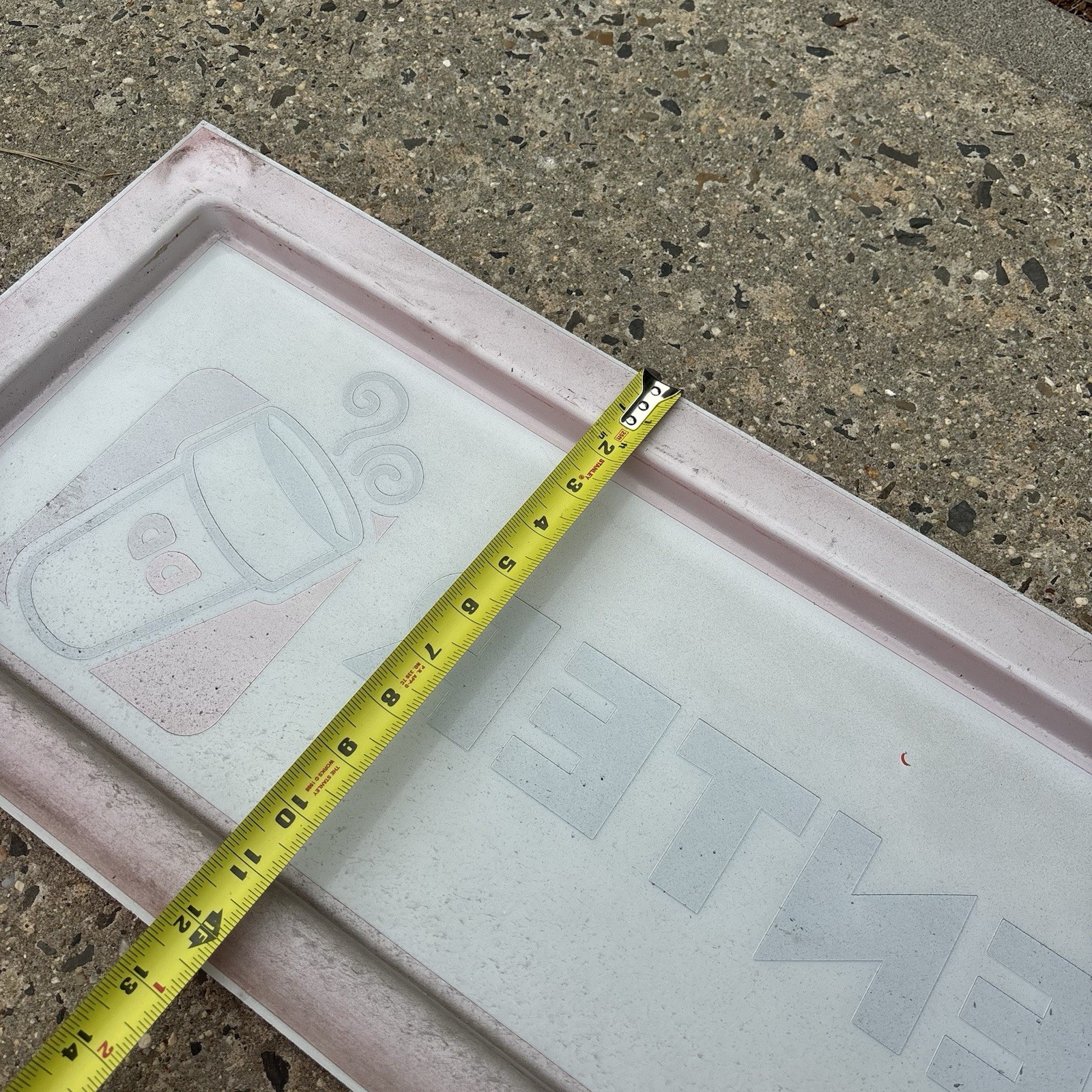 Dunkin Donuts Directional Enter Left Arrow Sign Plastic 30&Prime;x12&Prime;