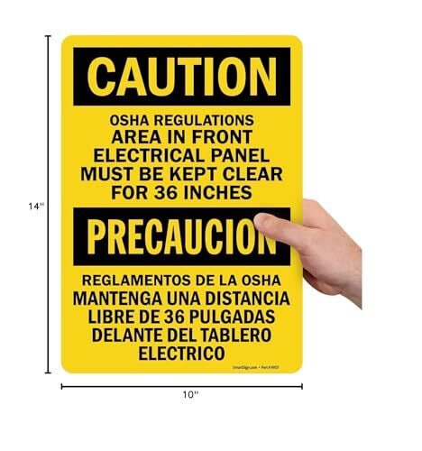 « Caution – Area In Front Of Electrical Panel Must Be Clear For 36 Inches » Bil…