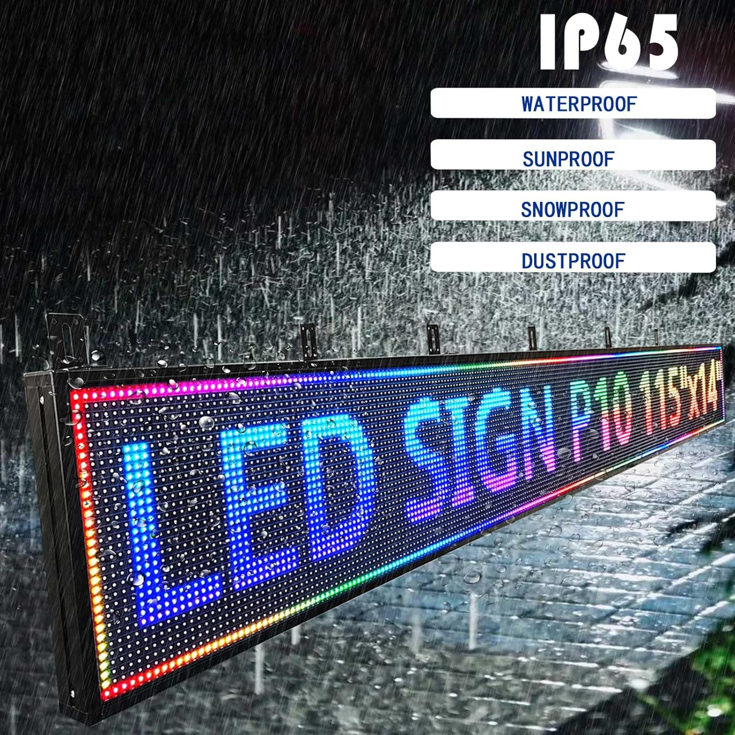HS Programmable Led Sign Scrolling Outdoor Digital Display Screen Open Neon Sign