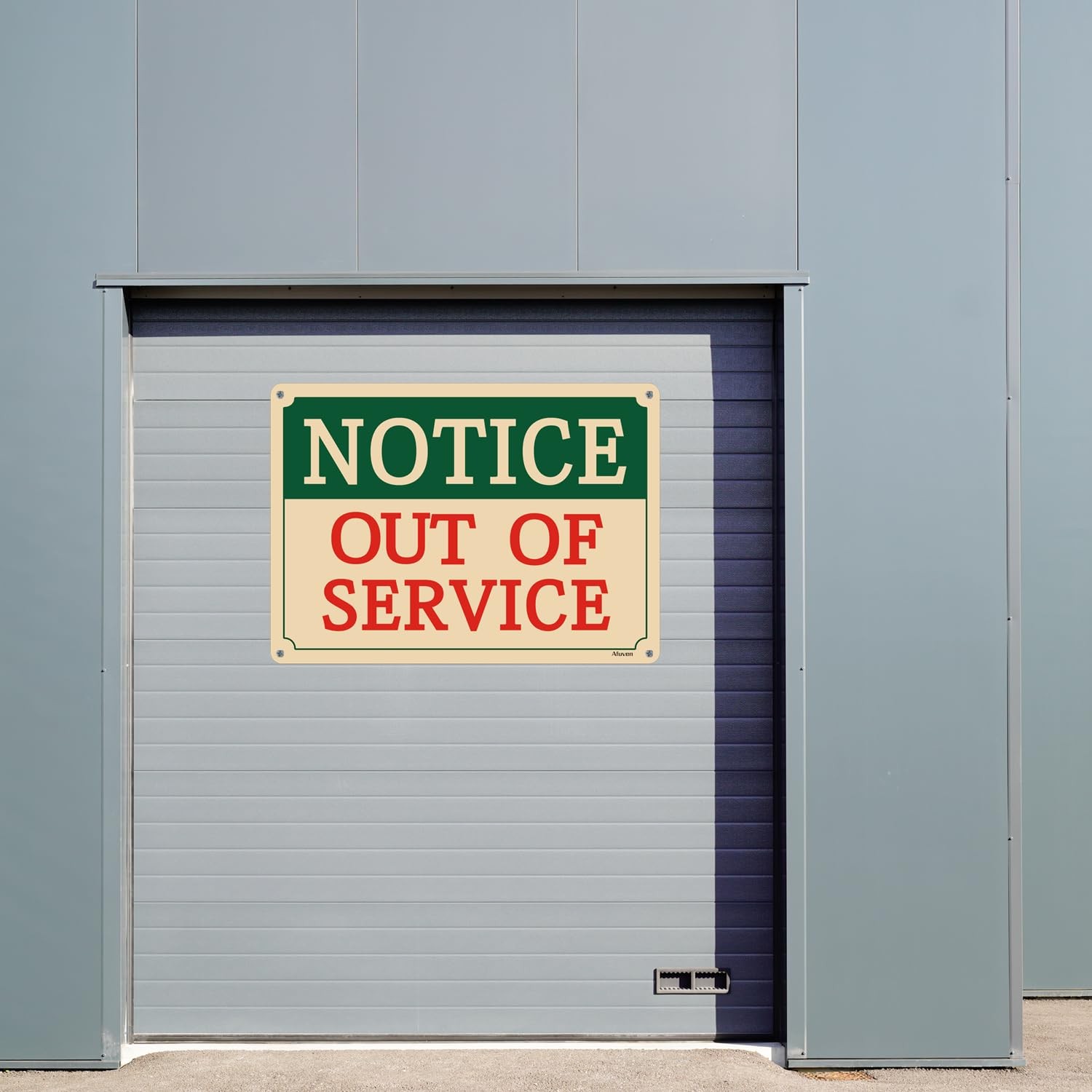 2 PCS Notice Out Of Service Warning Signs Metal Reflective Aluminum 10×7 Inch