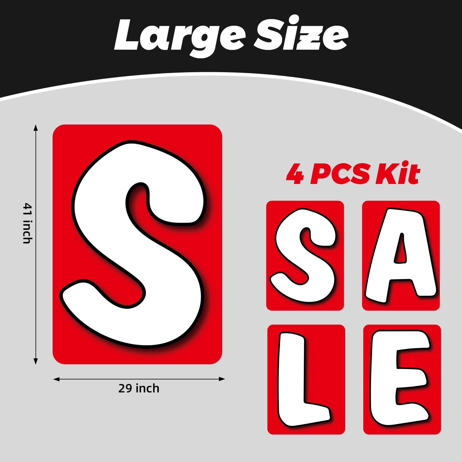4 PCS Jumbo Under The Hood Sign Kit – 29ʺx 41&Prime; Giant Sale Sign for Car Dealer…