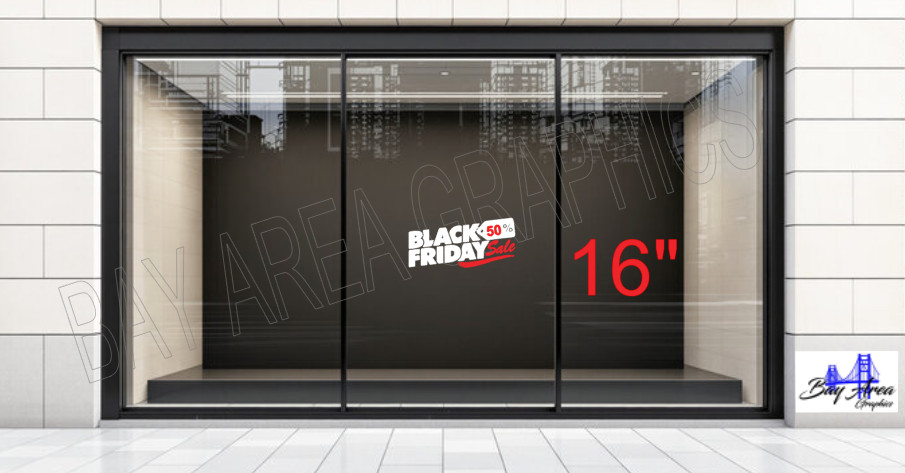 Large Black Friday % Sale Vinyl Sign – Shop Window Waterproof Promo ORACAL*