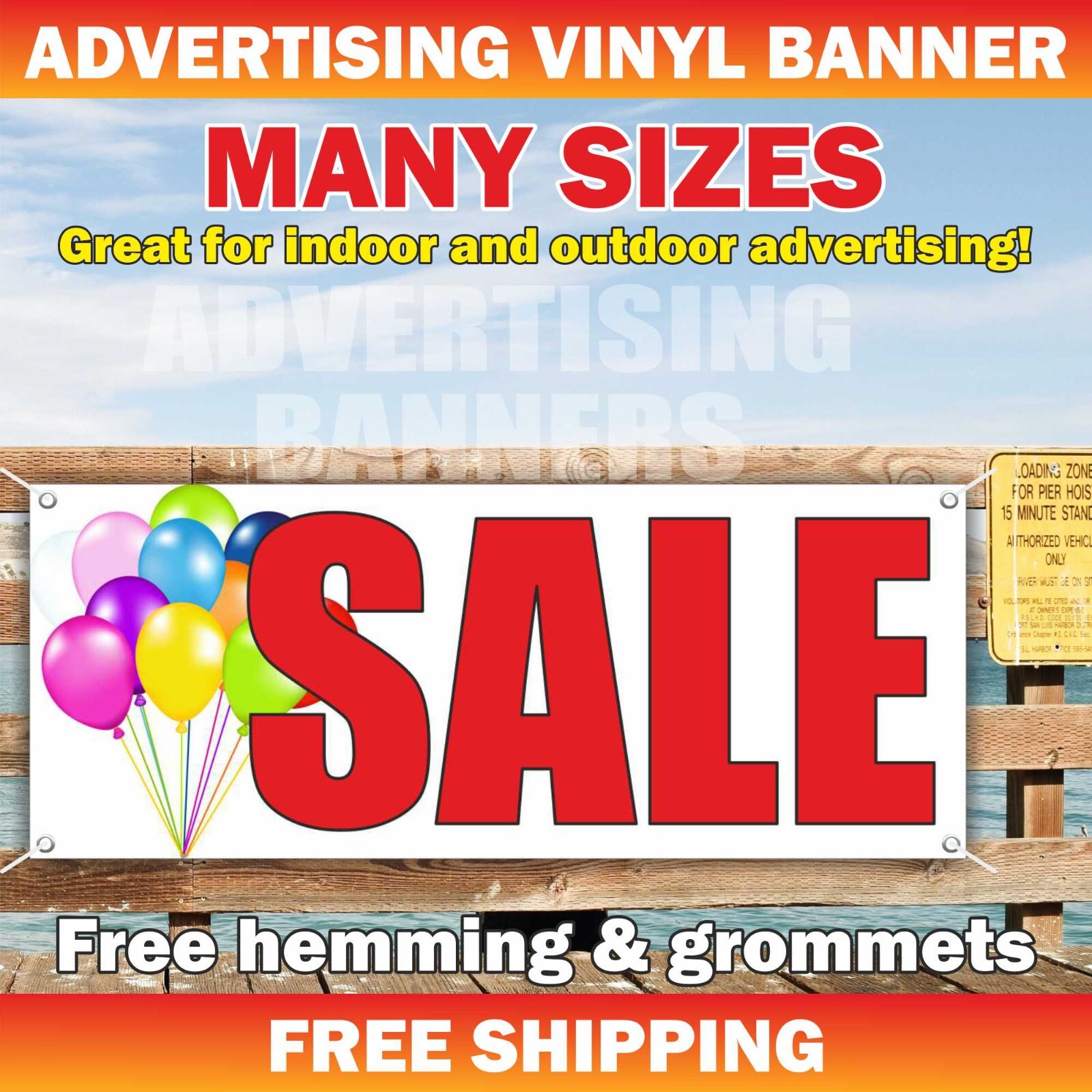 SALE Advertising Banner Vinyl Sign Moving Discount Clearance Big Event Save