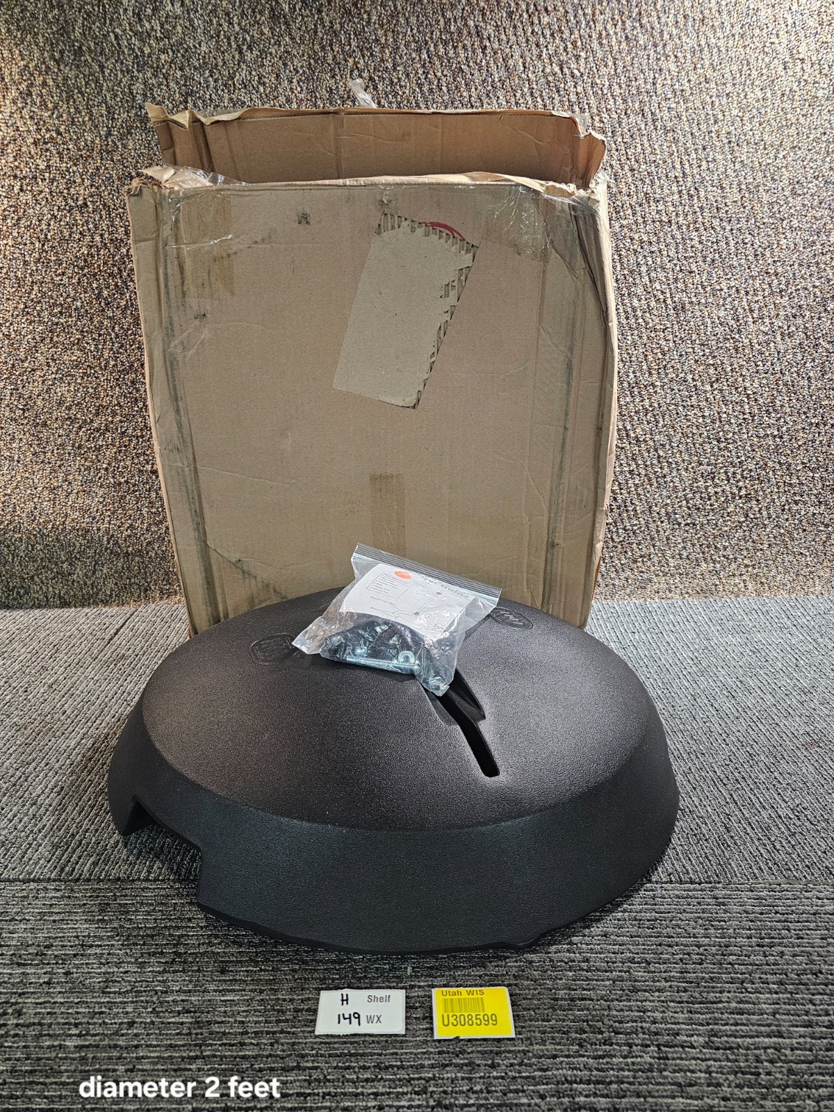 Uline H-4592-BASE Portable Sign Base Heavy-Duty Plasticm Black *BASE ONLY*