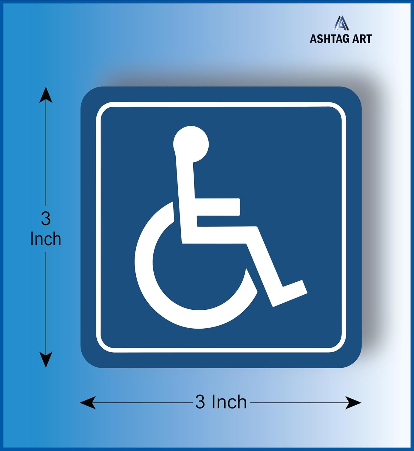 Premium Handicap ADA Complaint Signs [Pack of 6] – Vinyl Handicap Accessible Sti