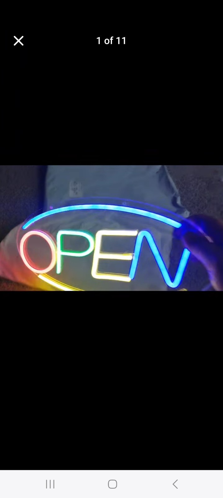 OPEN Multicolor Illuminated Sign for Business Hours/Status Display