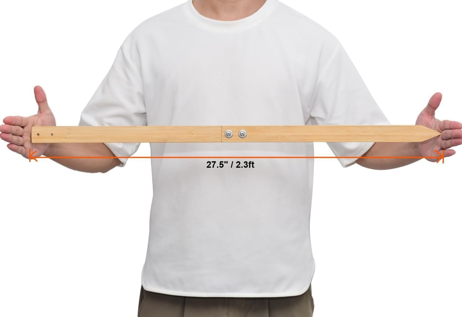 Yard Stake for Sign, 27.5&Prime;/2.3Ft Long Bamboo Stake for Yard Sign, Hardware Inclu