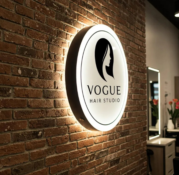 Custom LED Light Box Sign, Double Sided Outdoor Business Logo Storefront Display