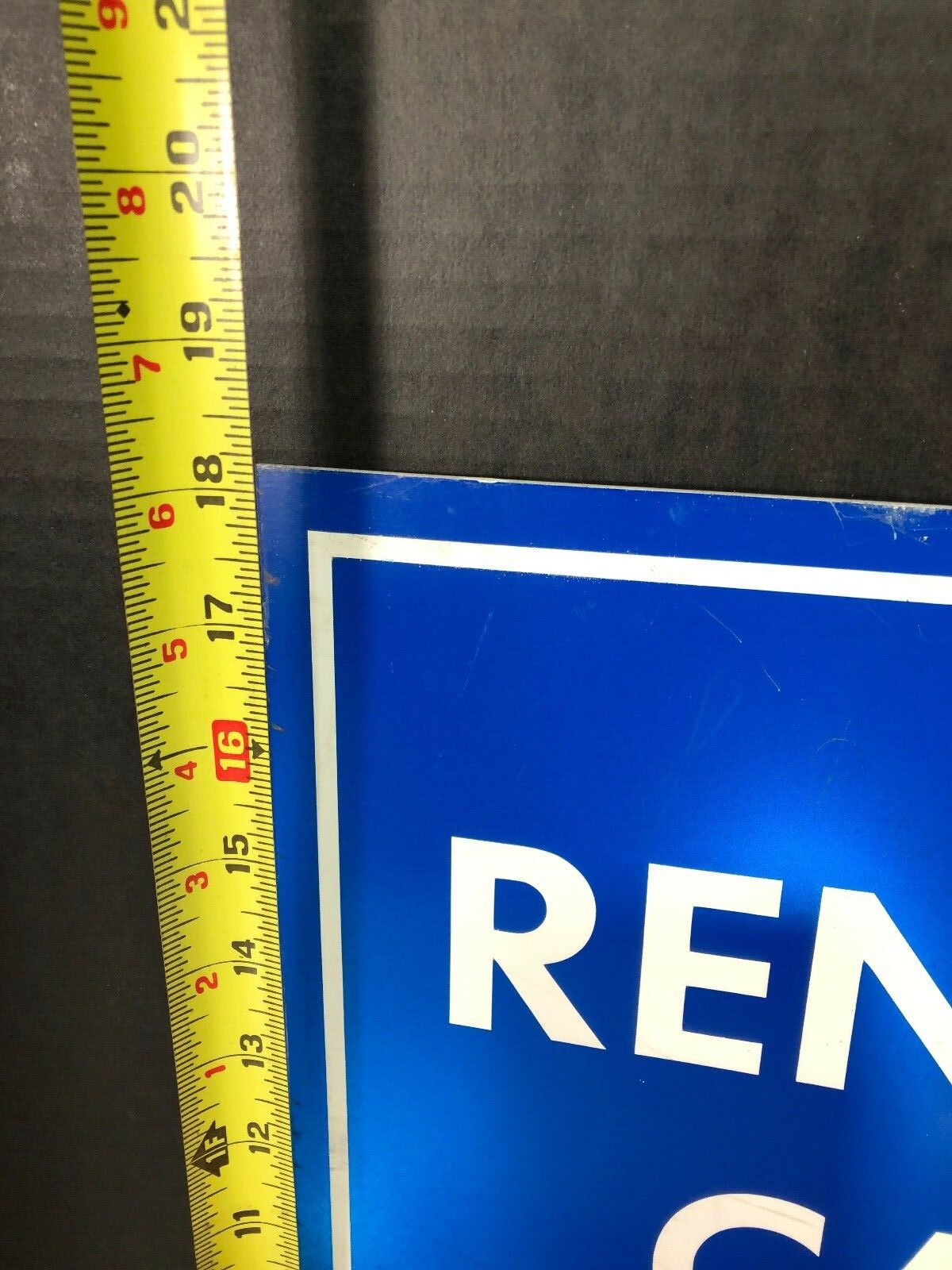 VINTAGE ORIGINAL RENTAL CAR PARKING ONLY METAL SIGN