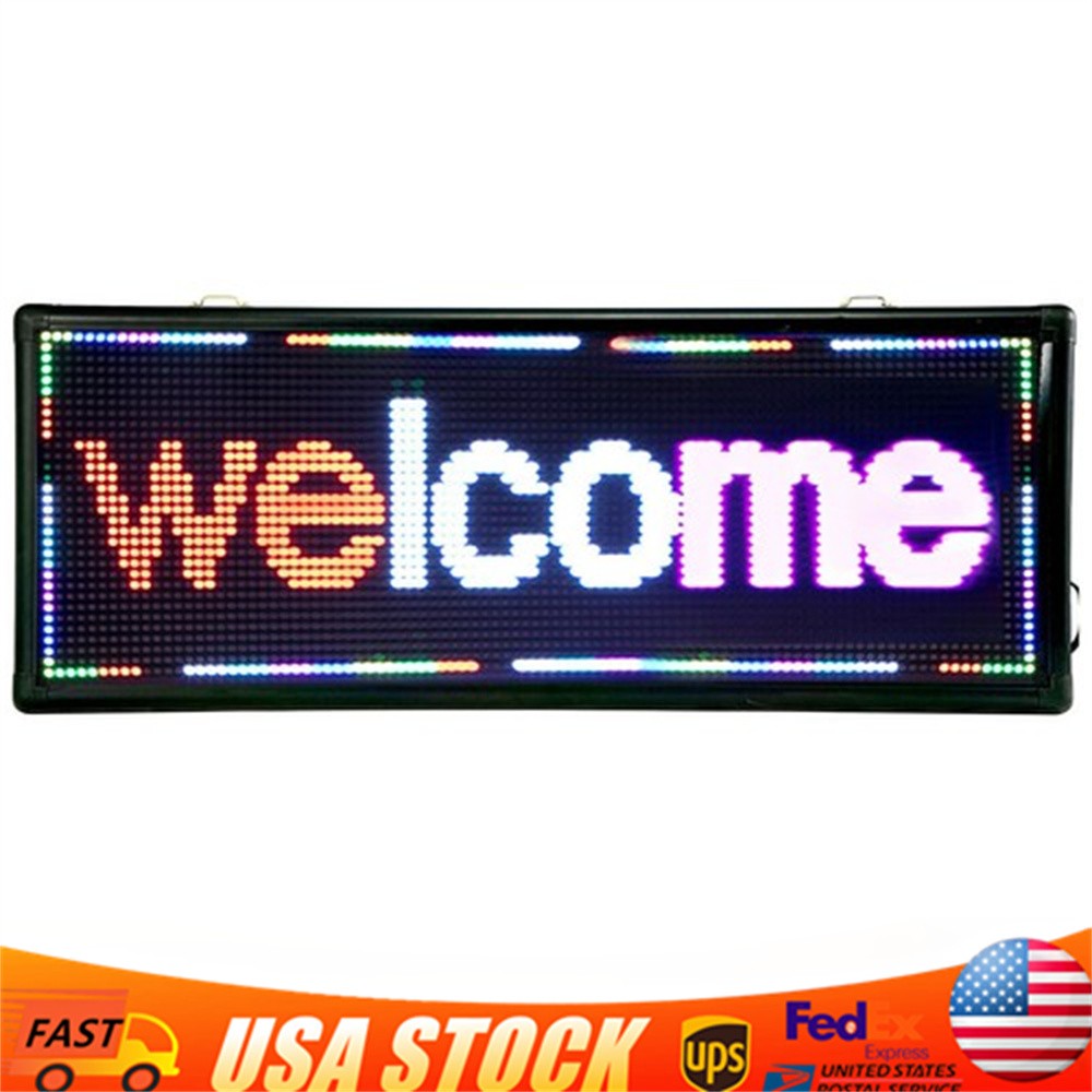 LED Sign 40&Prime; X 15&Prime; Scrolling Message Display Board 3 Color Programmable Sale!