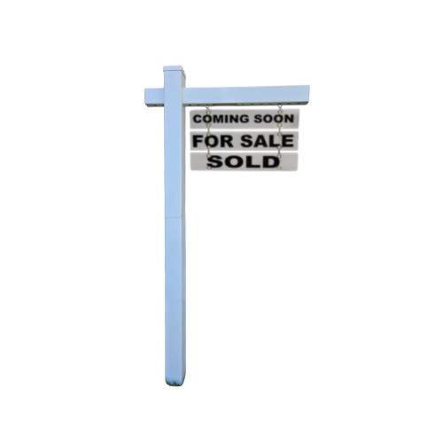 Real Estate Sign Post Kit- White