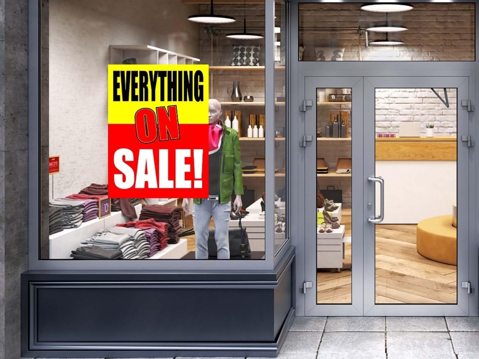 Promotional | Retail Window Display Sign | 18&Prime;W x 24&Prime;H | 5 Pack