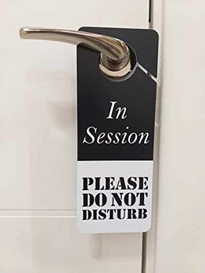Business Design Do Not Disturb Sign – in Session, 2 Pack, Double Sided