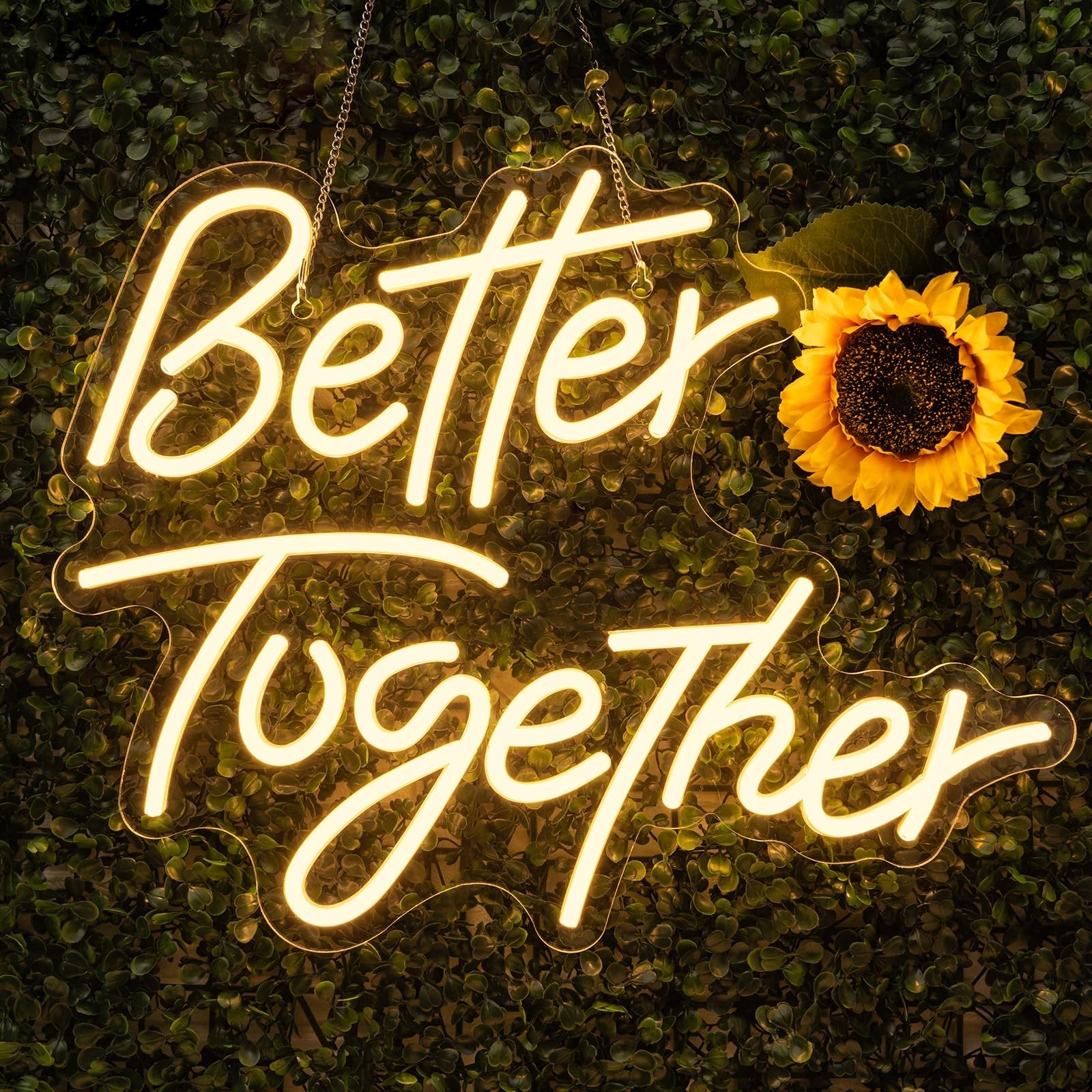 Looklight Better Together Neon Sign,Neon Light for Wall Decor,Wedding Neon Si…
