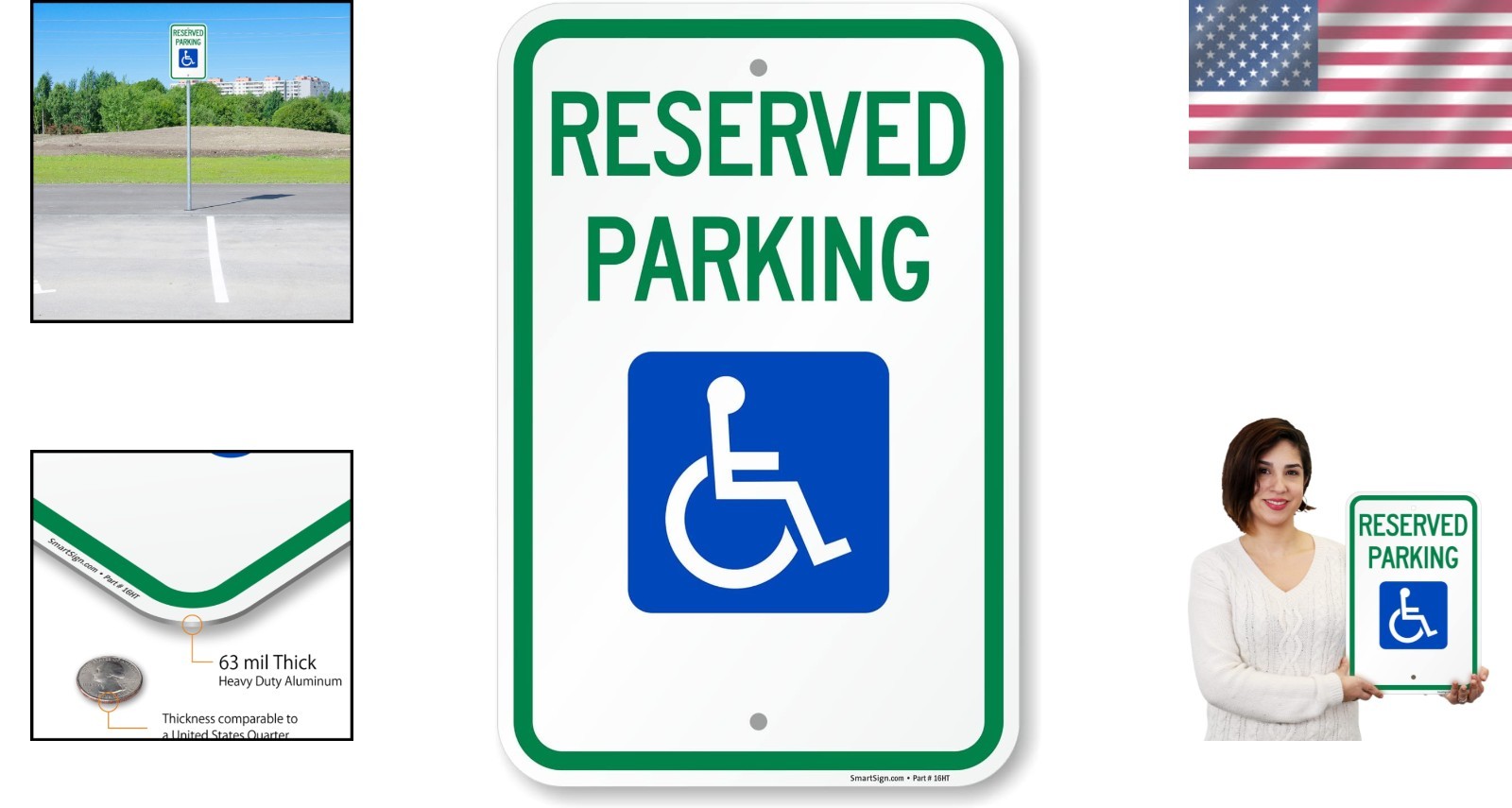 Professional Reserved Parking Sign – 12×18 Aluminum