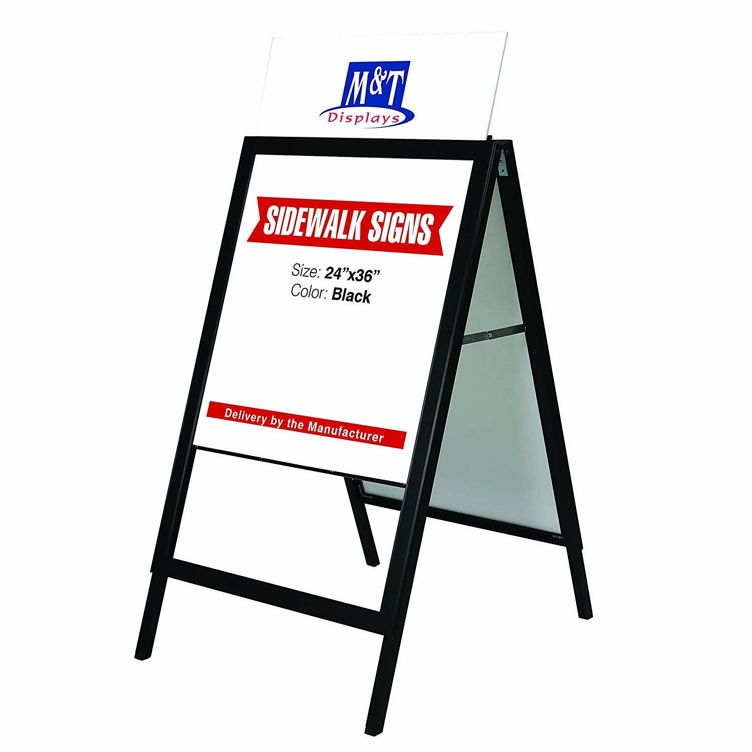 M&T Displays 24×36 Slide-in A Frame Double Sided Poster Display Advertising Menu