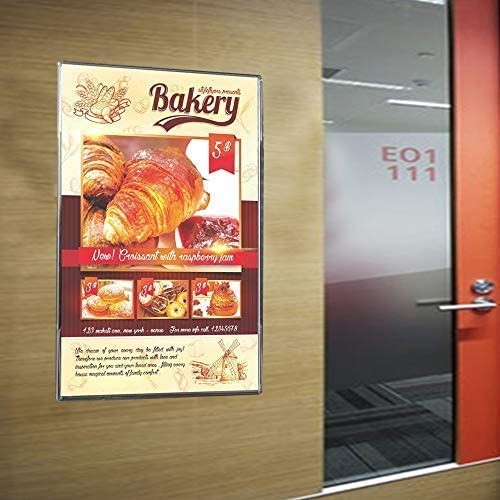 Ludery Acrylic Sign Holder 8.5 x 11 Wall Mount, Mount Clear