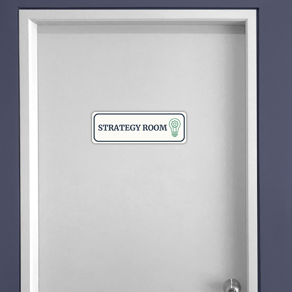Standard Plus Strategy Room Wall or Door Sign | Office Room Directions