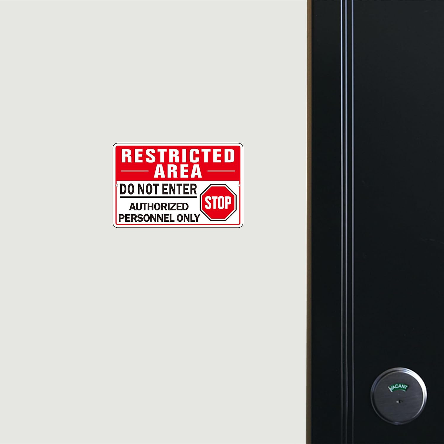 Do Not Enter Signs, Self Adhesive Authorized Personnel Only Sign, (2 Pack) Restr