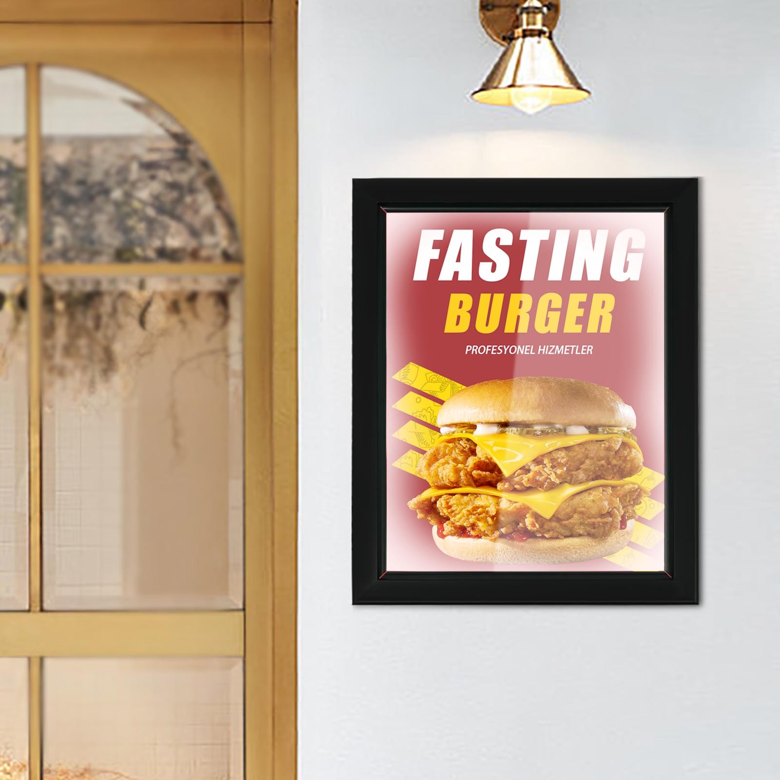 LED Light Box Movie Poster Frame Display Advertising Picture Black Frame