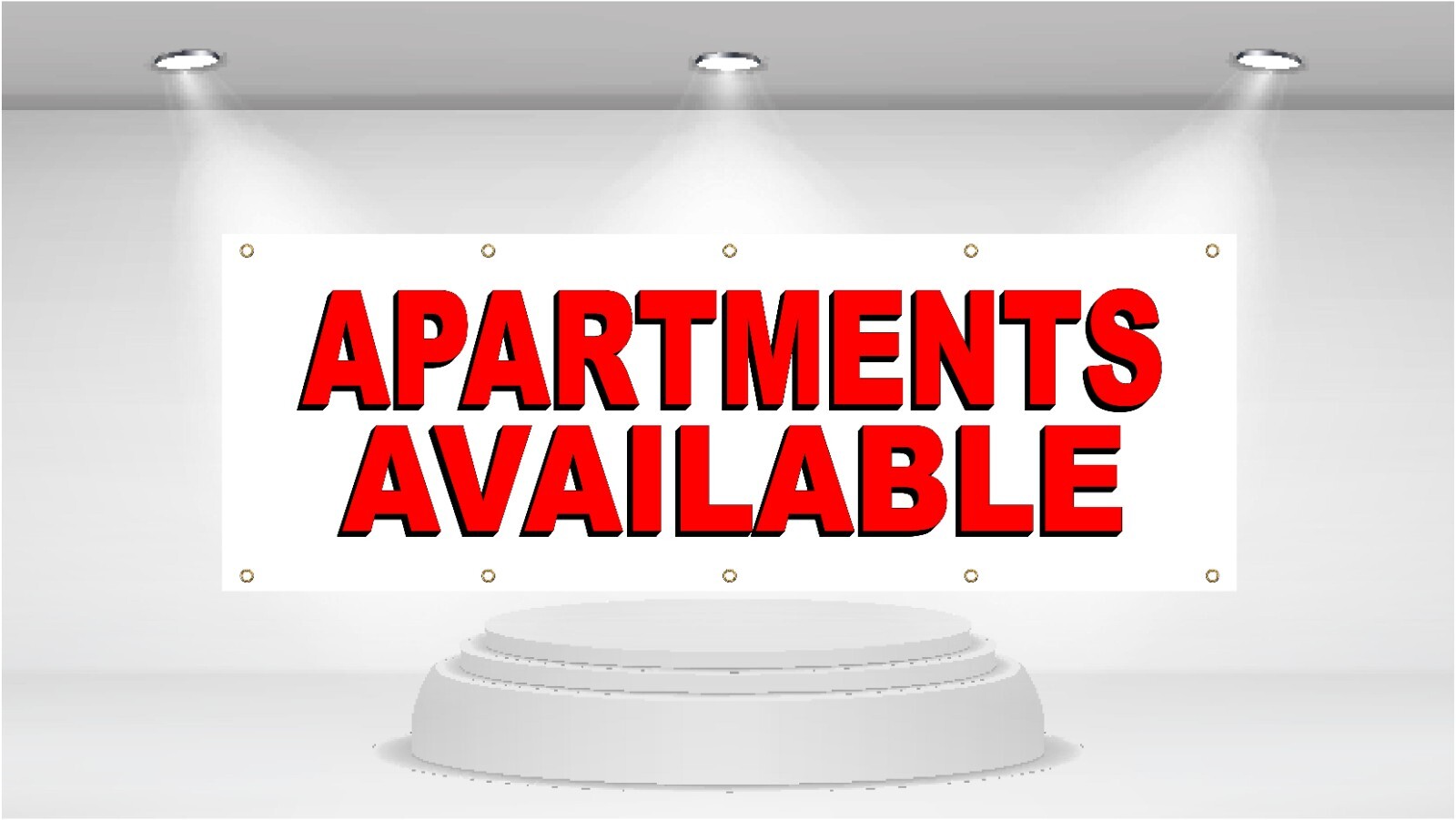 APARTMENTS AVAILABLE – Advertising Vinyl Banner Flag Sign printed in the USA