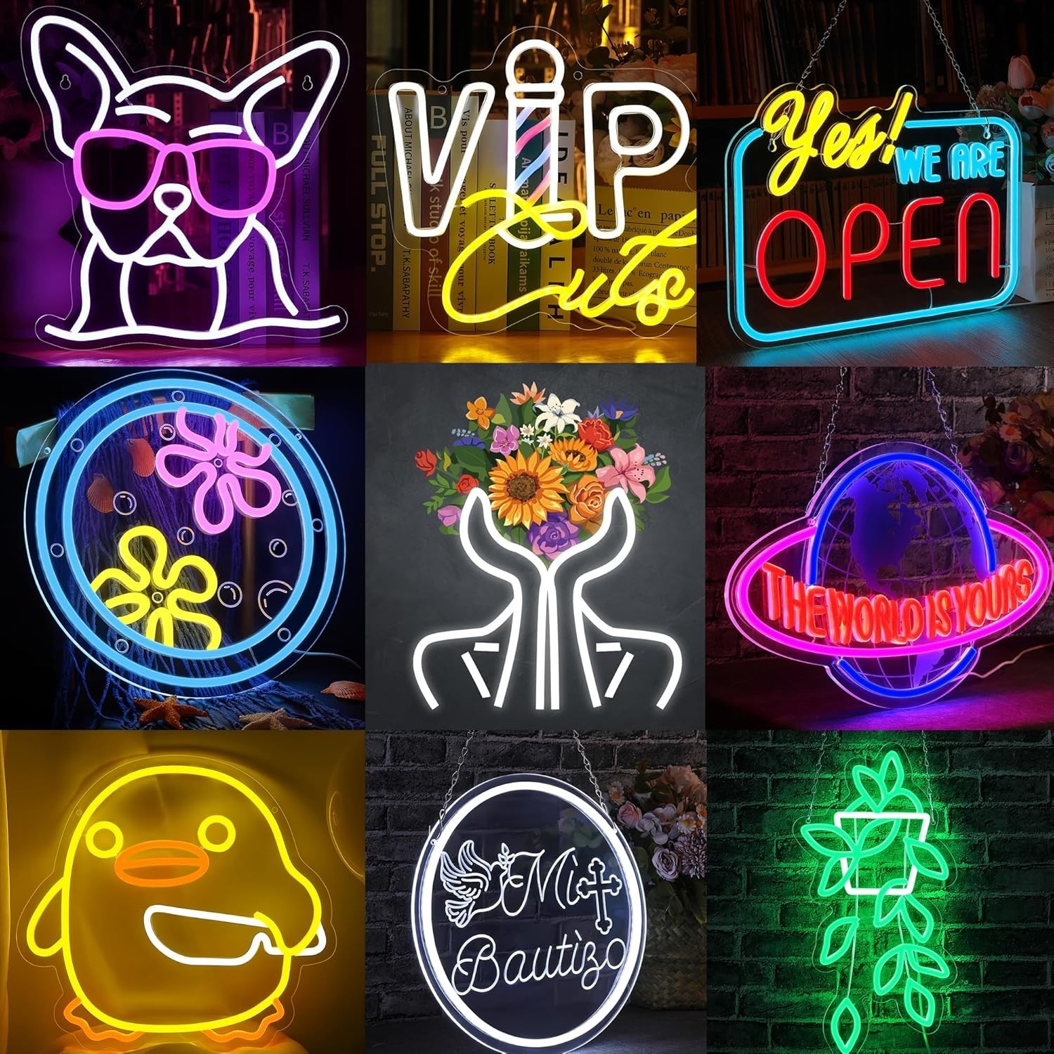 Dynamic Mix Color Open Sign 16×10 – Perfect for Florists, Coffee Shops, and More