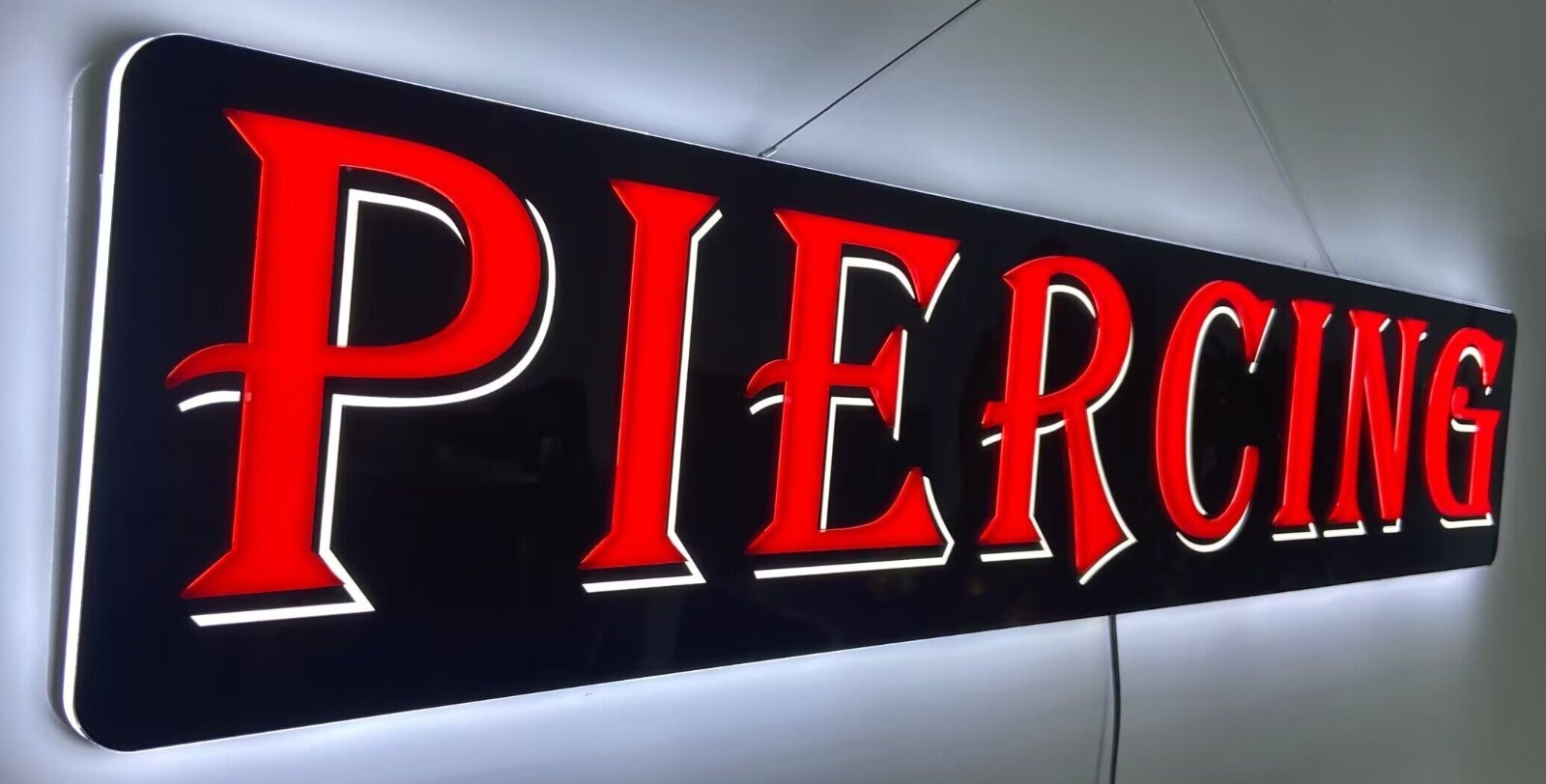 Large 40&Prime; Piercing LED Window Sign for Tattoo Parlors- 110v
