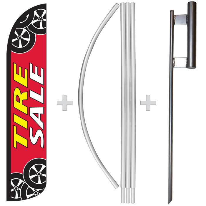 Tire Sale 15&prime; Tall Windless Swooper Feather Banner Flag & Pole Kit